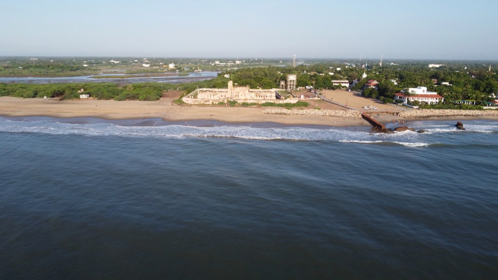 Arial View of Fort Dansbourg, Tharangambadi